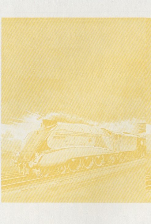 Nevis Locomotives (1st series) $1.00 Mallard Yellow Stage Progressive Color Proof Pair