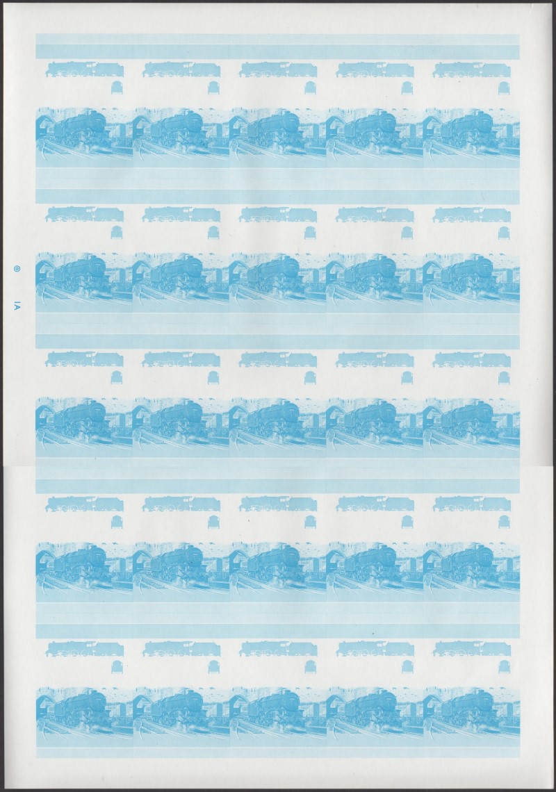 Nevis Locomotives (1st series) $1.00 Stanier Blue Stage Progressive Color Proof Pane