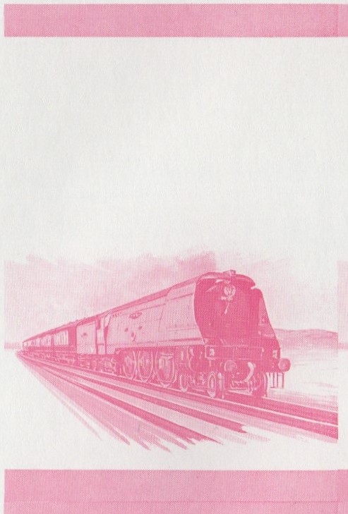 Nevis Locomotives (1st series) $1.00 Winston Churchill Red Stage Progressive Color Proof Pair