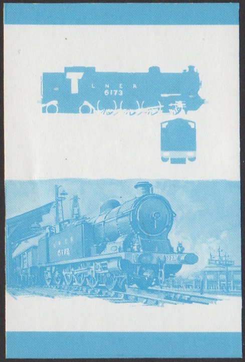 Nevis 3rd Series 90c 1908 Class 8H 0-8-4T Locomotive Stamp Blue Stage Color Proof