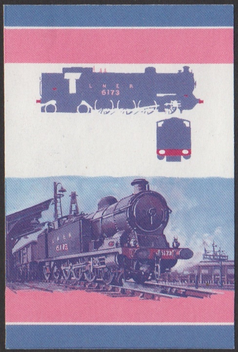 Nevis 3rd Series 90c 1908 Class 8H 0-8-4T Locomotive Stamp Blue-Red Stage Color Proof