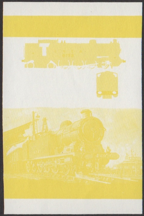 Nevis 3rd Series 90c 1908 Class 8H 0-8-4T Locomotive Stamp Yellow Stage Color Proof