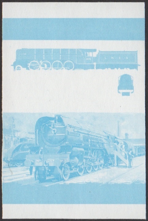 Nevis 6th Series 45c 1934 Class P2 Cock O' the North 2-8-2 Locomotive Stamp Blue Stage Color Proof