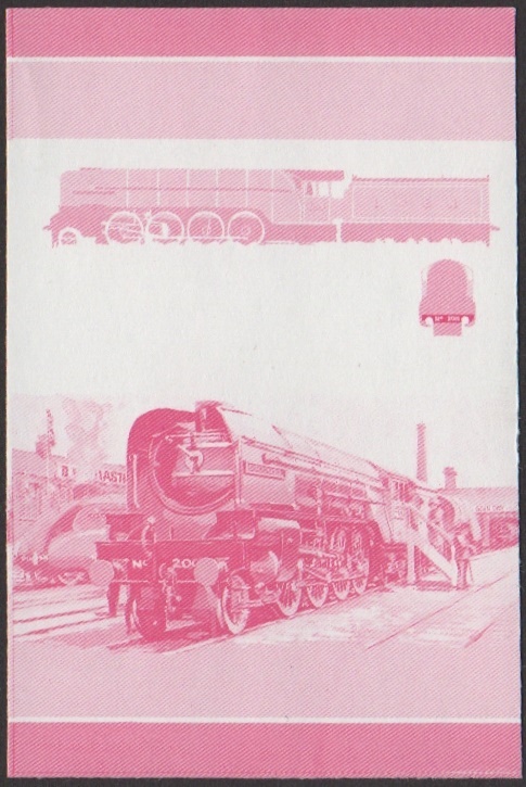 Nevis 6th Series 45c 1934 Class P2 Cock O' the North 2-8-2 Locomotive Stamp Red Stage Color Proof