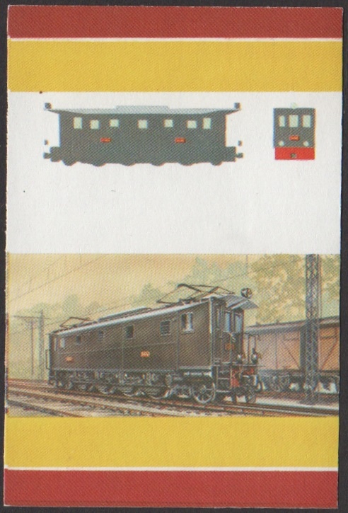 Nevis 6th Series 60c 1926 J.N.R. Class 7000 1-Do-1 Locomotive Stamp All Colors Stage Color Proof