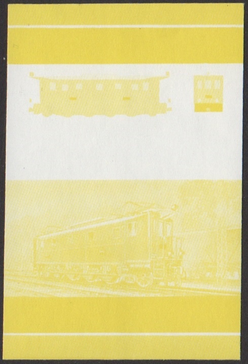 Nevis 6th Series 60c 1926 J.N.R. Class 7000 1-Do-1 Locomotive Stamp Yellow Stage Color Proof