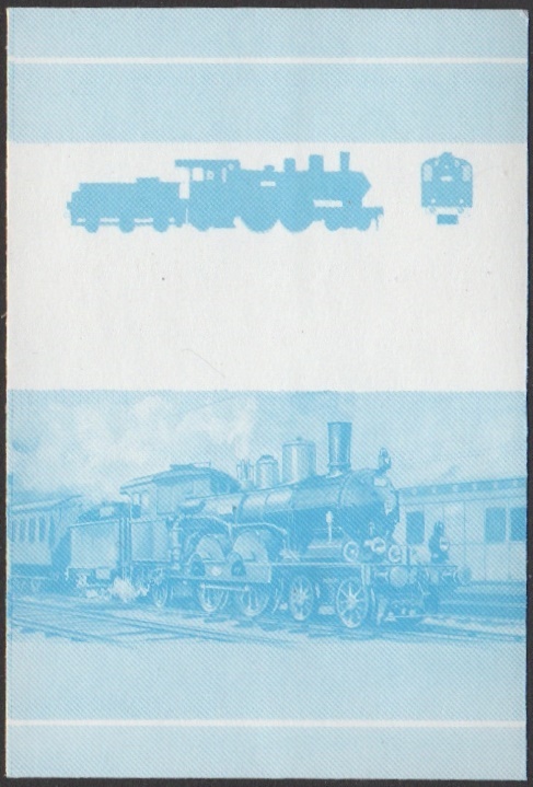 Nevis 6th Series 75c 1897 Palatinate Railway Class P3¹ 4-4-2 Locomotive Stamp Blue Stage Color Proof