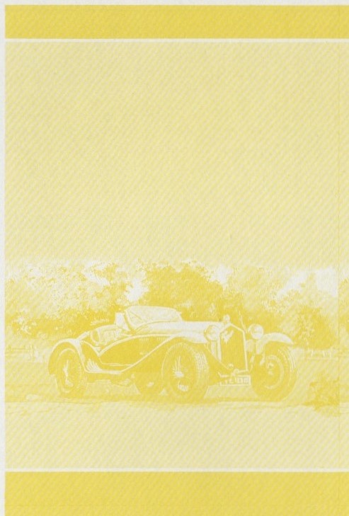 Saint Lucia Automobiles (1st series) $1.00 Yellow Stage Progressive Color Proof Pair