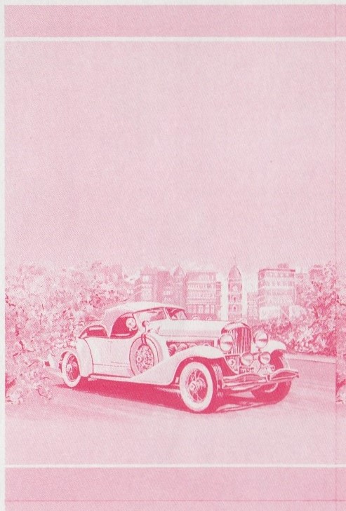 Saint Lucia Automobiles (1st series) $2.50 Red Stage Progressive Color Proof Pair