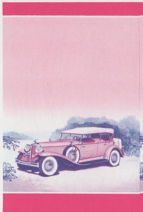 Saint Lucia Automobiles (2nd series) $3.00 Blue-Red Stage Progressive Color Proof Pair