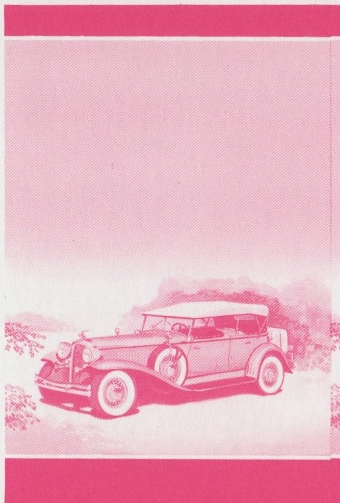 Saint Lucia Automobiles (2nd series) $3.00 Red Stage Progressive Color Proof Pair