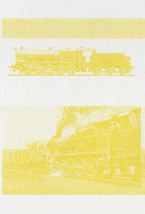 Saint Lucia Locomotives (4th series) $2.50 Yellow Stage Progressive Color Proof Pair