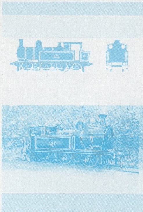 Saint Lucia Locomotives (4th series) 10c Blue Stage Progressive Color Proof Pair
