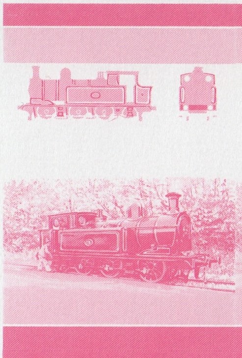 Saint Lucia Locomotives (4th series) 10c Red Stage Progressive Color Proof Pair