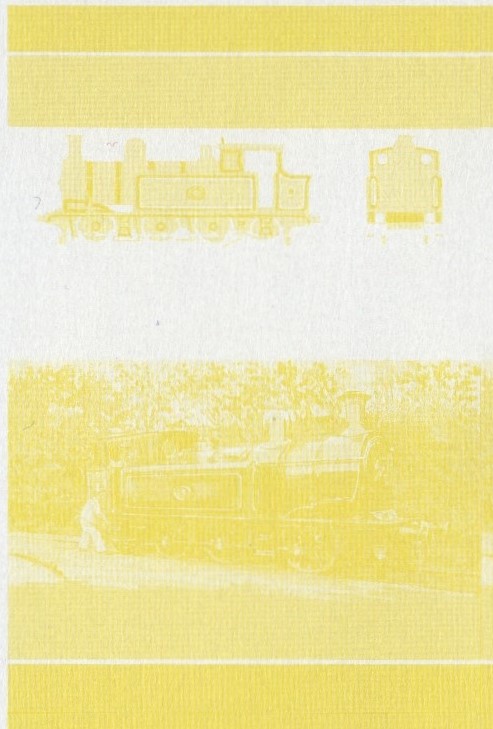 Saint Lucia Locomotives (4th series) 10c Yellow Stage Progressive Color Proof Pair