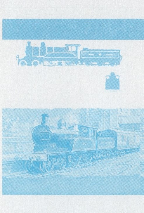Saint Lucia Locomotives (4th series) 30c Blue Stage Progressive Color Proof Pair