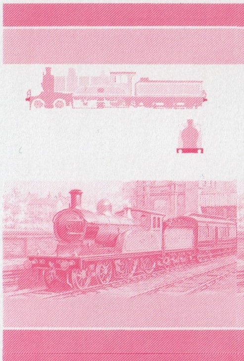 Saint Lucia Locomotives (4th series) 30c Red Stage Progressive Color Proof Pair