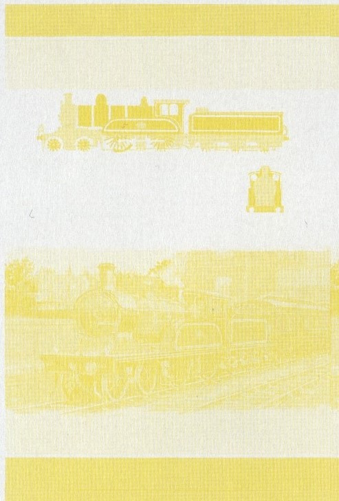 Saint Lucia Locomotives (4th series) 30c Yellow Stage Progressive Color Proof Pair