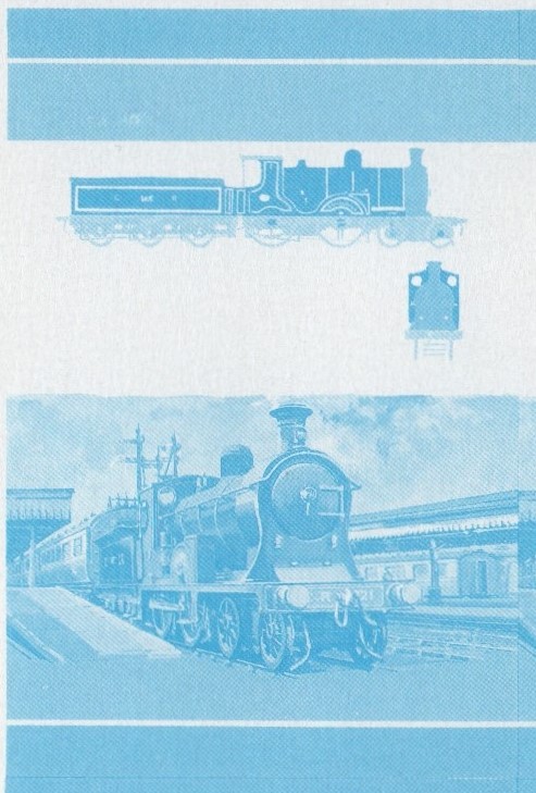 Saint Lucia Locomotives (4th series) 75c Blue Stage Progressive Color Proof Pair