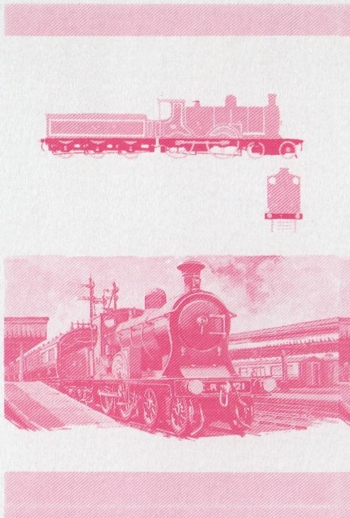 Saint Lucia Locomotives (4th series) 75c Red Stage Progressive Color Proof Pair