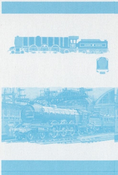 Saint Lucia Locomotives (5th series) $1.00 Blue Stage Progressive Color Proof Pair