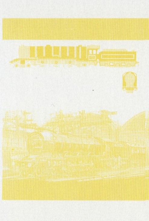 Saint Lucia Locomotives (5th series) $1.00 Yellow Stage Progressive Color Proof Pair
