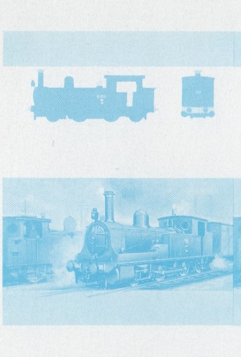 Saint Lucia Locomotives (5th series) $3.00 Blue Stage Progressive Color Proof Pair