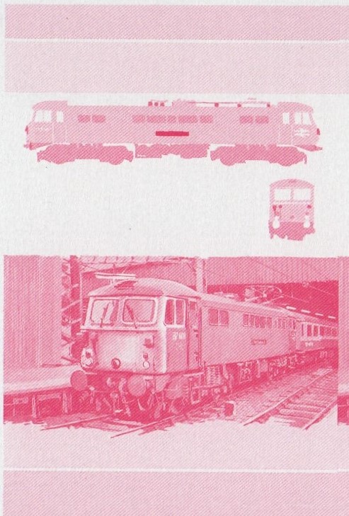 Saint Lucia Locomotives (5th series) 15c Red Stage Progressive Color Proof Pair