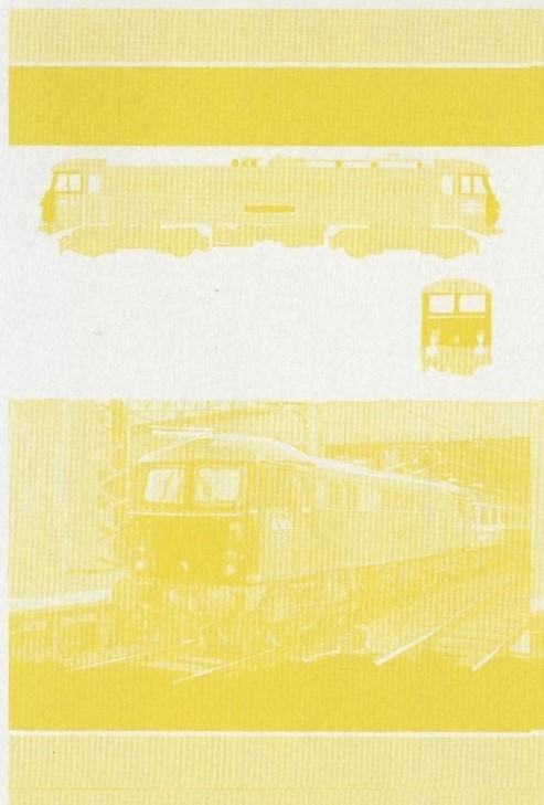 Saint Lucia Locomotives (5th series) 15c Yellow Stage Progressive Color Proof Pair