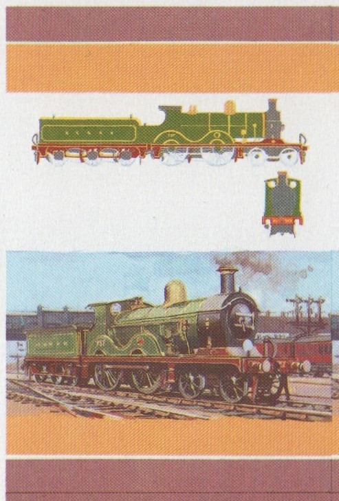 Saint Lucia Locomotives (5th series) 30c All Colors Stage Progressive Color Proof Pair