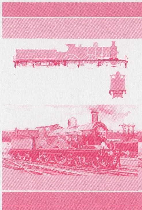 Saint Lucia Locomotives (5th series) 30c Red Stage Progressive Color Proof Pair