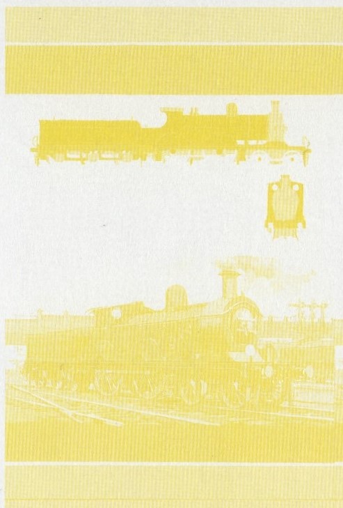 Saint Lucia Locomotives (5th series) 30c Yellow Stage Progressive Color Proof Pair