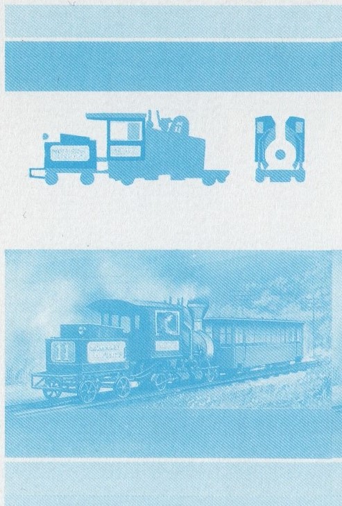Saint Lucia Locomotives (5th series) 5c Blue Stage Progressive Color Proof Pair
