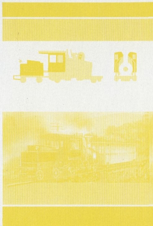 Saint Lucia Locomotives (5th series) 5c Yellow Stage Progressive Color Proof Pair