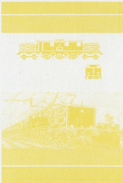 Saint Lucia Locomotives (5th series) 60c Yellow Stage Progressive Color Proof Pair