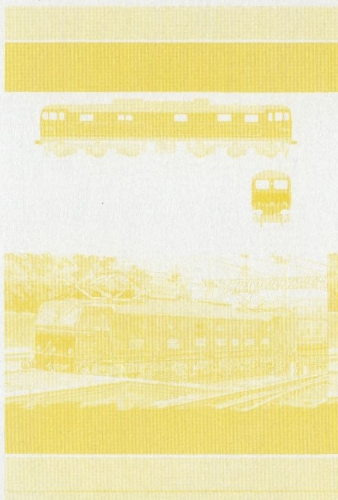 Saint Lucia Locomotives (5th series) 75c Yellow Stage Progressive Color Proof Pair