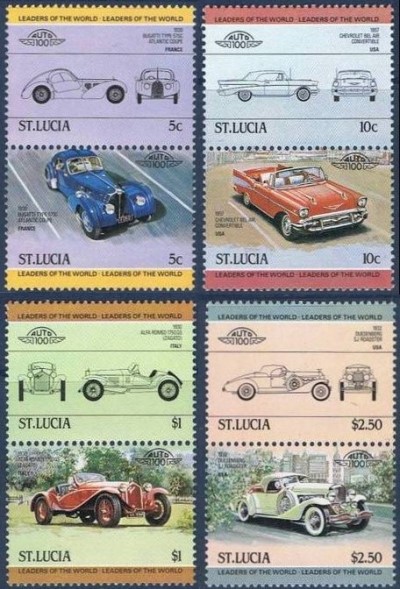 1984 Saint Lucia Leaders of the World, Automobiles (1st series) Stamps