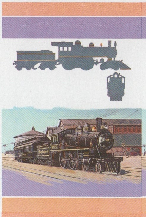 Bequia Locomotives (1st series) 25c All Colors Stage Progressive Color Proof Pair