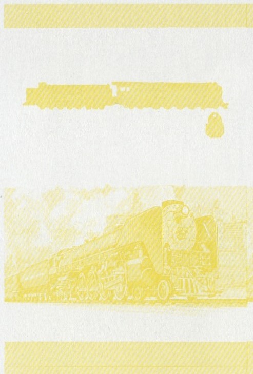 Bequia Locomotives (1st series) 35c Yellow Stage Progressive Color Proof Pair