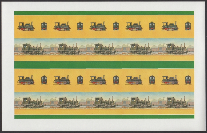 Bequia Locomotives (5th series) 40c All Colors Stage Progressive Color Proof Pane