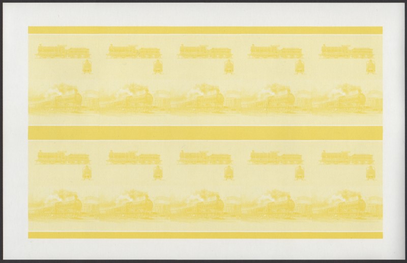 Bequia Locomotives (5th series) 60c Yellow Stage Progressive Color Proof Pane