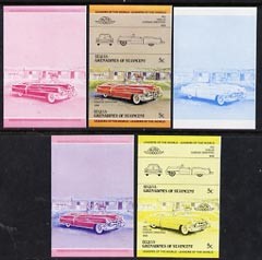 1984 Bequia Leaders of the World, Automobiles (1st series) Progressive Color Proof Stamps