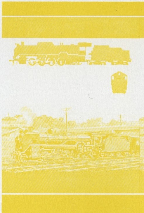 Union Island Locomotives (1st series) $1.00 Yellow Stage Progressive Color Proof Pair