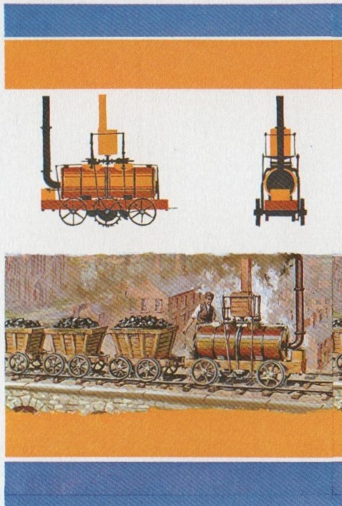 Union Island Locomotives (1st series) 60c All Colors Stage Progressive Color Proof Pair