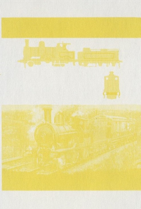 Union Island Locomotives (2nd series) $2.50 Yellow Stage Progressive Color Proof Pair