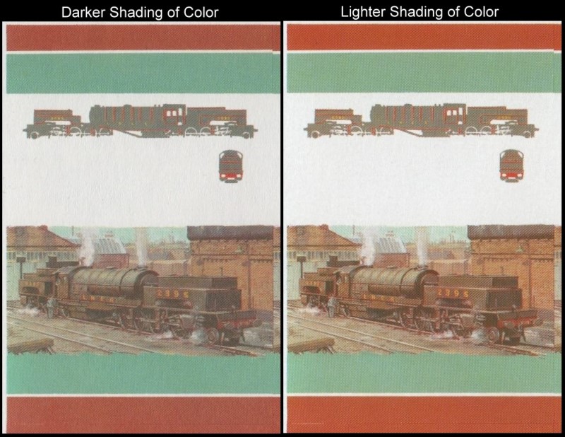 Union Island Locomotives (2nd series) $3.00 1925 Class U1 2-8-0 + 0-8-2 All Colors Stage Progressive Color Proof Stamp Variety