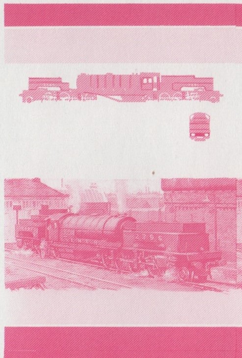 Union Island Locomotives (2nd series) $3.00 Red Stage Progressive Color Proof Pair