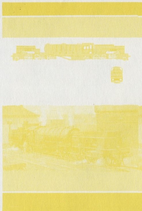 Union Island Locomotives (2nd series) $3.00 Yellow Stage Progressive Color Proof Pair