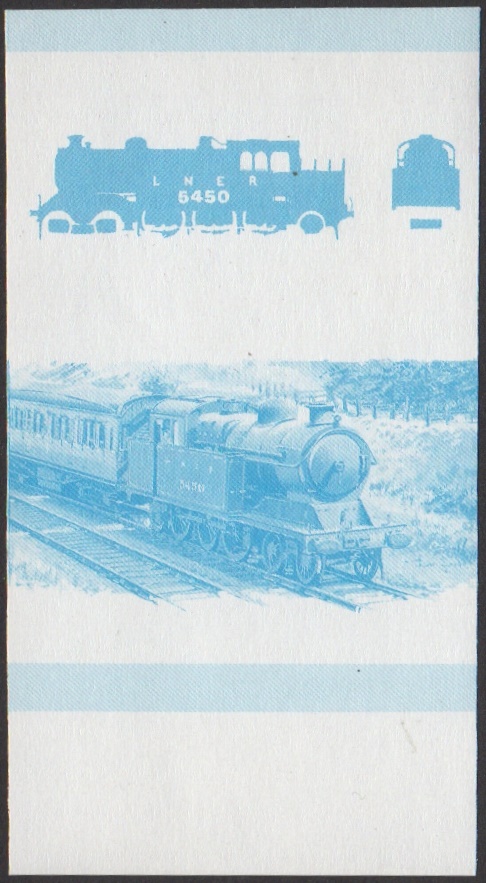 Union Island 2nd Series 5c 1911 Class 9N 4-6-2T Locomotive Stamp Blue Stage Color Proof From 6-Stage Set