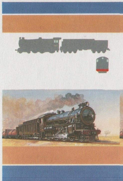 Union Island Locomotives (2nd series) 75c All Colors Stage Progressive Color Proof Pair
